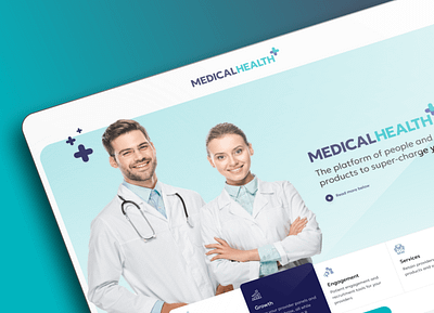 Medical Health + Landing page design design hospital landing page medical ui userinterface ux web webdesign