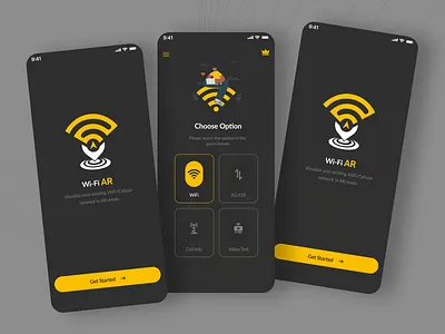 WiFi AR App Design adobe xd app design figma mobile app mobile ui ui ui design ui ux user interface ux ux design wifi app