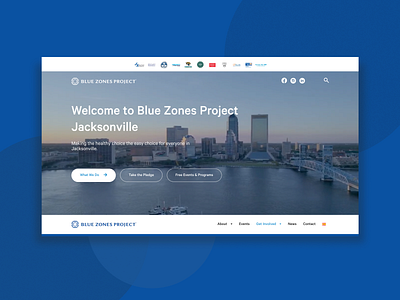 Blue Zones Project Jacksonville design professional responsive design typography upqode webdesign wordpress wordpress development