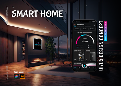 Smart Devices Control App - SMARTSYNC concept controller design figma mobile app smart device smart home ui uiux user interface