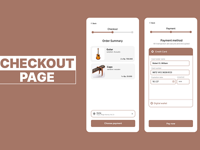 Checkout Page Design adroid checkout dailyui design e commerce figma ios mobile shop shopping ui uidesign ux uxdesign