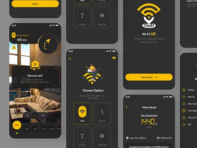 WiFi AR App Design app design app ui branding graphic design logo mobile app motion graphics ui uidesign user interface ux ux ui wifi app wifi ar app