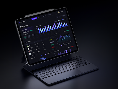 Commerce Pulse - Ecommerce Sales Dashboard analytical dashboard analytics charts crm dark app dark dashboard dark mode dashboard dark theme dark ui dashboard chart e commerce ecommerce dashboard finance dashboard orders manager revenue saas sales sales dashboard sales management salesforce