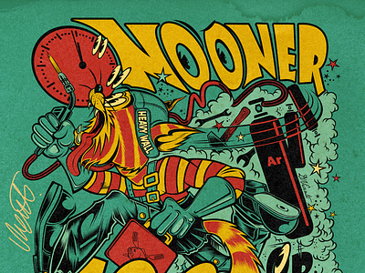 NOONER OR SOONER design digital art illustration inking nft