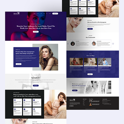 Rated M Management - Full website UIUX design branding development figma design graphic design ui design uiux user experience user interface website design website layout