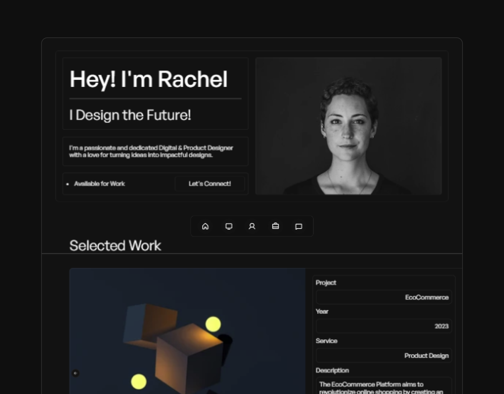 Shade - Designer Portfolio Framer Template animation brand design branding design figma framer framer template framer website landing page personal website portfolio template typography ui ux web design website website design website template