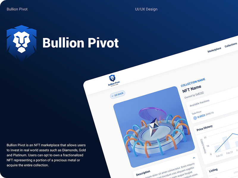 Bullion Pivot blockchain branding design ethereum graphic design illustration logo token interface ui ux