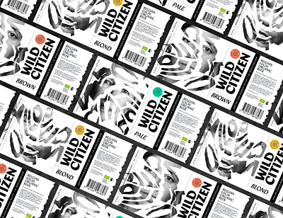 Wild Citizen beer belgium branding design graphic design handmade label logo scanography visual identity