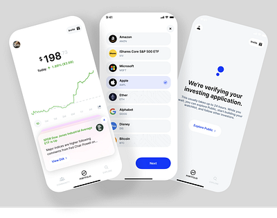 Investment App- Build your Portfolio branding graphic design ui