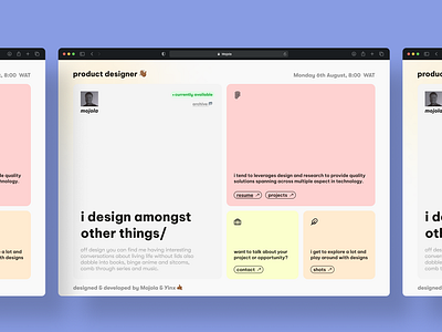 Portfolio #002 creative daily ui dailyui design designer dribbble font graphic design grid minimal mobile portfolio product design ui uidesign ux ux design uxdesign