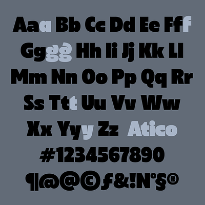 Atico Typeface atico font fonts sans type design typeface
