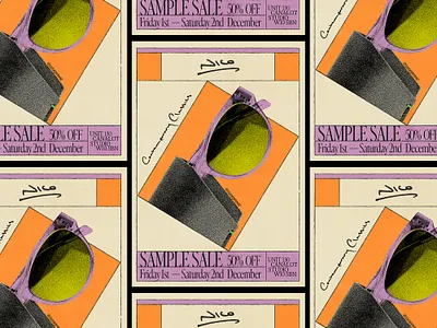 Nico Glasses Poster flyer glasses graphic design halftone illustration poster retail retro sale texture typography