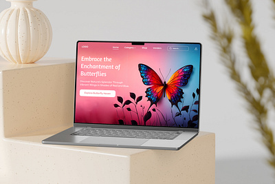 Colorful Butterfly UI UX Website Design ui