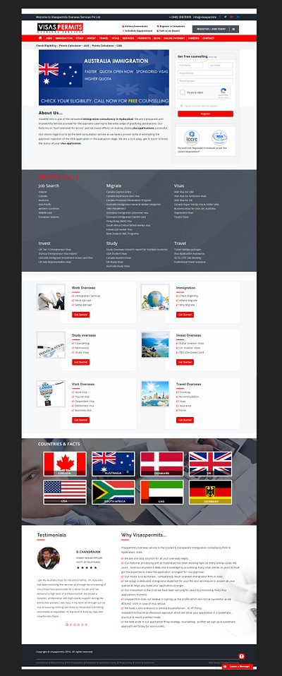 Visas Consultancy Website Designing
