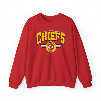 Karma Is The Guy On The Chiefs Sweatshirt apparel chiefs design graphic design illustration kansas city chiefs karma is the guy on the chiefs shirt sweatshirt taylor swift travis kelce