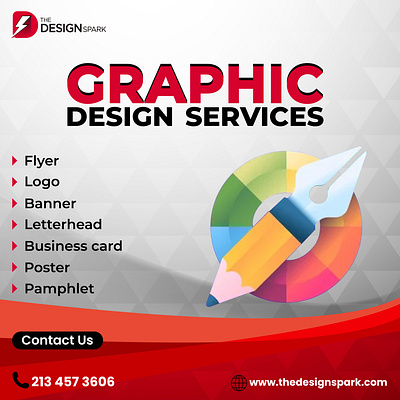Graphic Design Service apparel banner branding business card design energy flyer graphic design illustration letterhead logo merch pamphlet poster the design spark ui vector