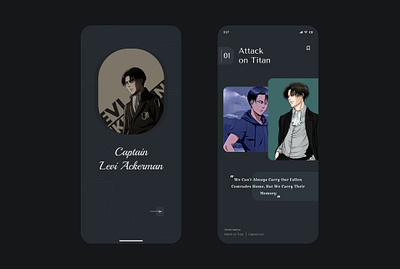 Anime Mobile App Design (UI/UX) app app design design typography ui ui ux design