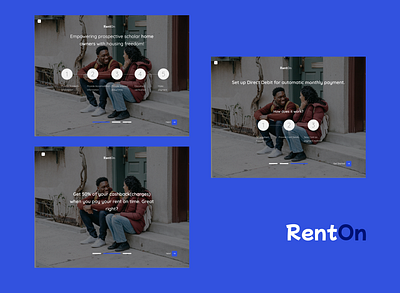 Rent On (Onboarding) adobexd design minimal ui ux