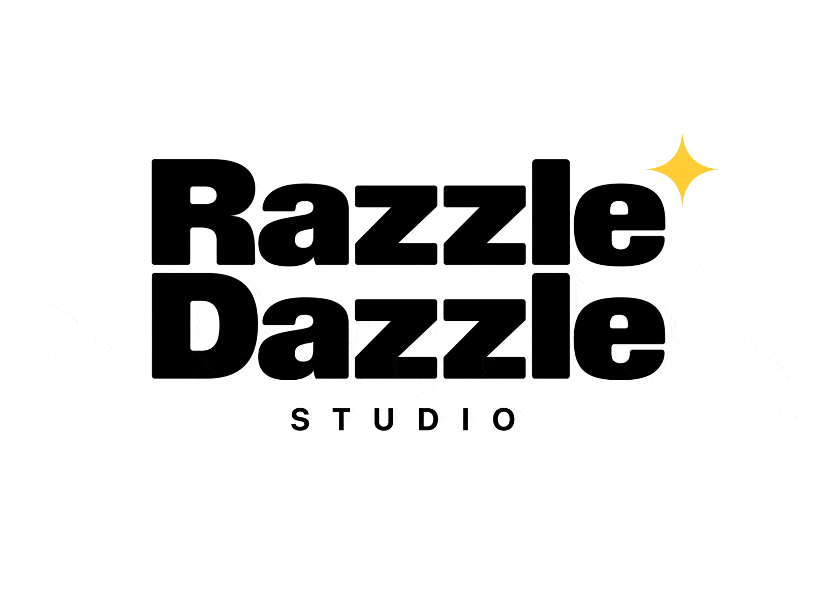Razzle Dazzle animation branding dazzle design studio gif logo motion graphics razzle dazzle spark typography vector