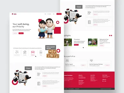 Sompo Insurance Revamp 3d 3d illustration app application awesome design design illustration inspiration insurance design insurance website redesign revamp ui ui design web design