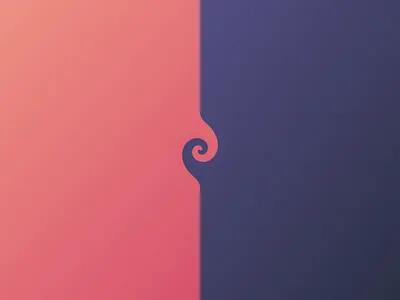 Two meet as one design edinburgh gradient graphic illustration logo purple red scotland swirl