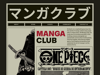 Manga Club landing page anime blog buy comic comic book community design ecommerce japanese landing manga club online reading app read sell sketch ui uidesign uiux webdesign website