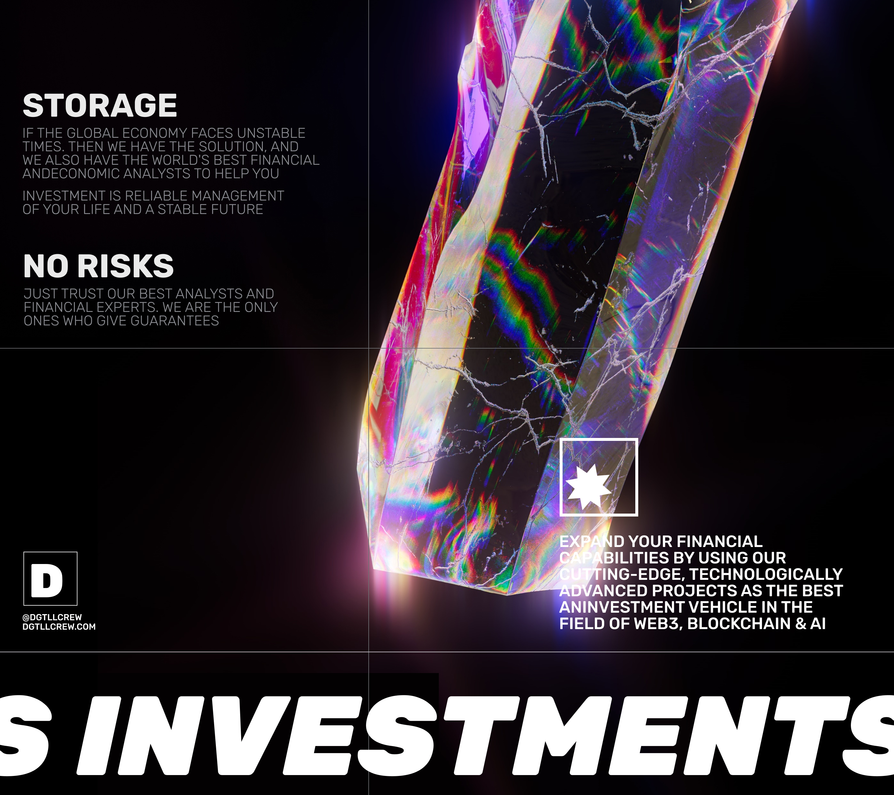 branding for the fintech art banner branding cg crypto crystal design digital draw fintech illustration logo paint web3