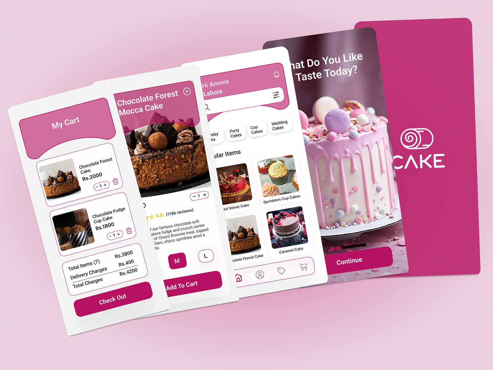 Cake App Design by Sharmeen Shafqat on Dribbble