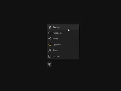 Upgrade ⭐️ app dark design system dropdown jim designs jimdesigns jimdesigns.co linear menu menu dropdown product design saas settings ui