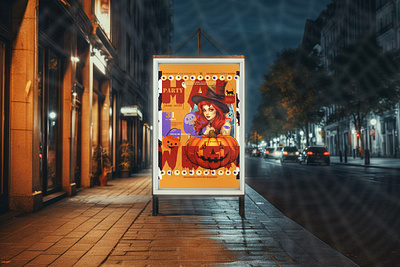 Halloween poster advertising ai graphic design halloween poster web design