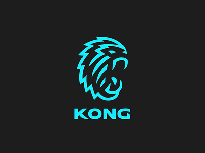 Kong Logo animal ape brand branding for sale gorilla kong logo mark nagual design