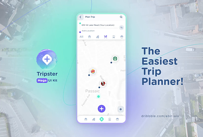 Tripster - Trip Planner booking destination editor food freebie google map hotel map map cusomization map editor map interaction planner route management route planner shop travel trip trip planner tripster ui kit ux