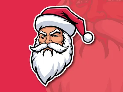 Santa Mascot Logo Design logo red santa santa cartoon santa icon santa mascot santa mascot logo santa santa santa vector