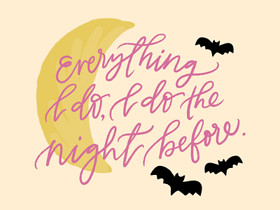 The Night Before halloween illustration