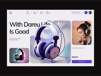 Premium headphones online store website design! abstract design clean design concept design header design headphones inspiration modern design online store pixavail studio shop website ui ui design web design website