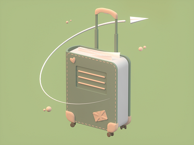 Baggage Icon 3d cinema4d design illustration render