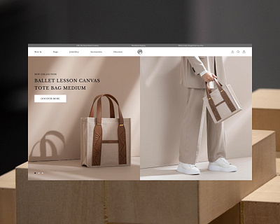 Website redesign for e-commerce luxury brand accessories agency bags banner design e commerce ecommerce landing page landingpage shop store ui web web design