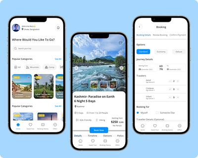 Travel Agency app ui