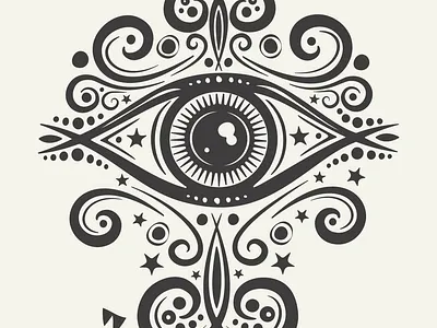 Third Eye Graphic black and white graphic exotic graphic eyball fortune teller merch design mystical mystical eye psychedelic art psychedelic graphic swirls third eye