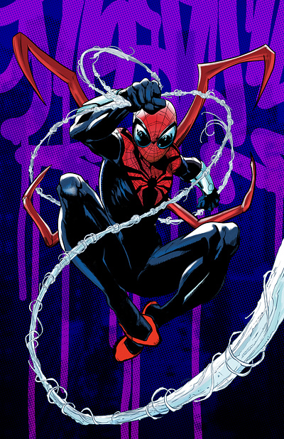 Superior Spider-Man branding comic design digital art graphic design illustration painting portrait sp