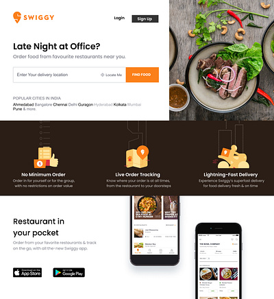 Swiggy Website Redesign graphic design swiggy ui