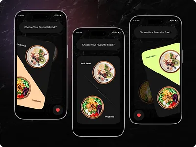 Swipe Your Favourite Food Concept branding design designer illustration logo ui ui ux uidesign uiux webdesign