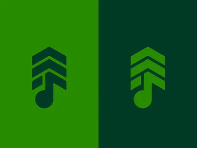 Tree + Note + Arrow - Version 2 arrow branding design line logo mark note symbol tree vector