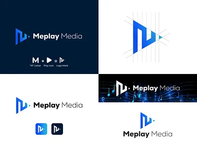 Meplay Media Logo Design Concept 3d app logo brand guide brand guidelines brand identity brand identity design branding corporate identity graphic design identitydesign letter logo logo logo mark logodesign logotype minimal logo minimalist logo symbol unique logo visual identity