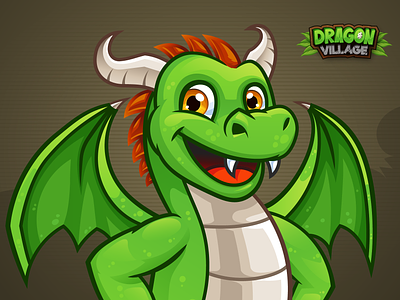 Dragon village Mascot and Logo 3d logo animal illustration animal logo animal mascot brand identity branding cartoon illustration cartoon logo dragon cartoon dragon illustration dragon mascot game logo graphic design jungle illustration logo mascot mascot character mascot character design mascot logo vector art