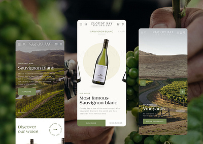 Cloudy Bay Vineyards - LVMH art direction bottles ecommerce green interaction interface lvmh mobile product design product page responsive shop ui ui design web app web design webdesign wine winery wineyard