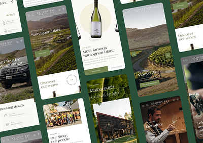 Cloudy Bay Vineyards - LVMH ecommerce graphic design mobile product page responsive