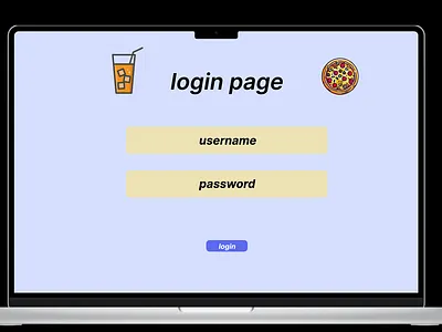 pizza login page 3d animation app branding design graphic design login logo motion graphics page ui ux website