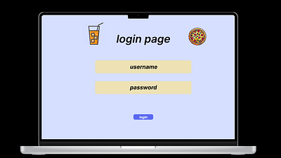 pizza login page 3d animation app branding design graphic design login logo motion graphics page ui ux website