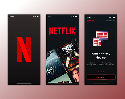 Netflix Mobile App Redesign app branding design graphic design illustration landing page mobile app design mobile app redesign typography ui ui design